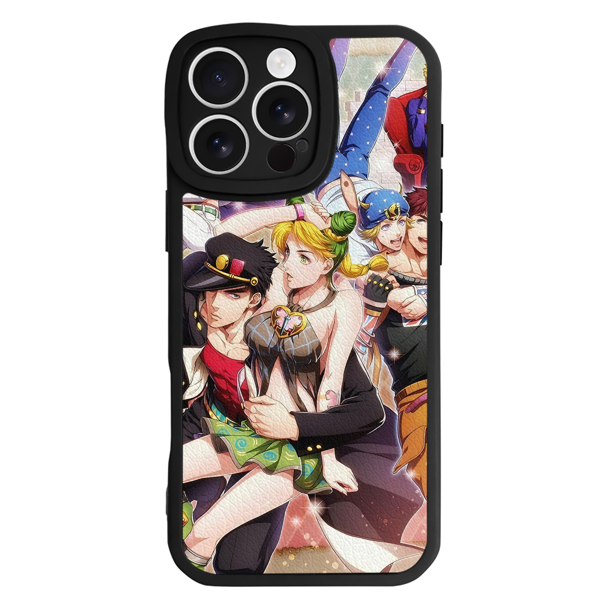 （画像用） ジョジョの奇妙な冒険 JoJo's Bizarre Adventure 【iPhone 16シリーズ対応】シリコンスマホケース（レザー調） 材質：シリコン